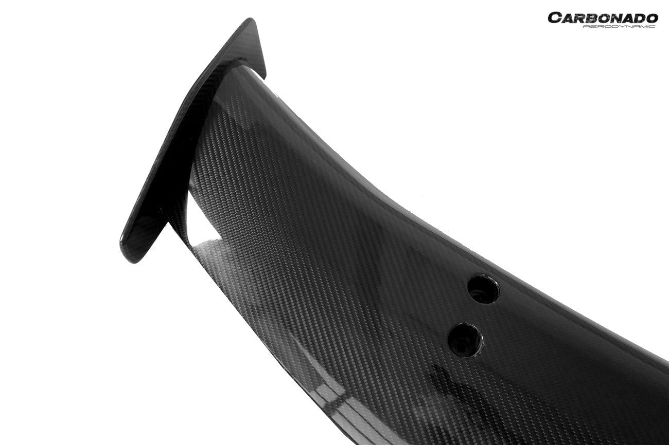 Carbonado 2016-2025 Audi R8 GEN2 Coupe ONLY GT Style DRY Carbon Fiber Trunk Wing with Base and Aluminum Legs