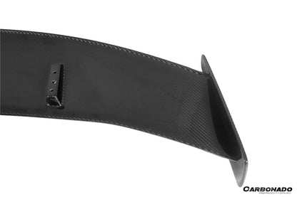 Carbonado 2016-2025 Audi R8 GEN2 Coupe ONLY GT Style DRY Carbon Fiber Trunk Wing with Base and Aluminum Legs
