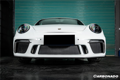 Molduras de luces de circulación diurna para parachoques delantero de fibra de carbono seco estilo OE Porsche 911 991.2 GT3 Carbonado 2017-2019