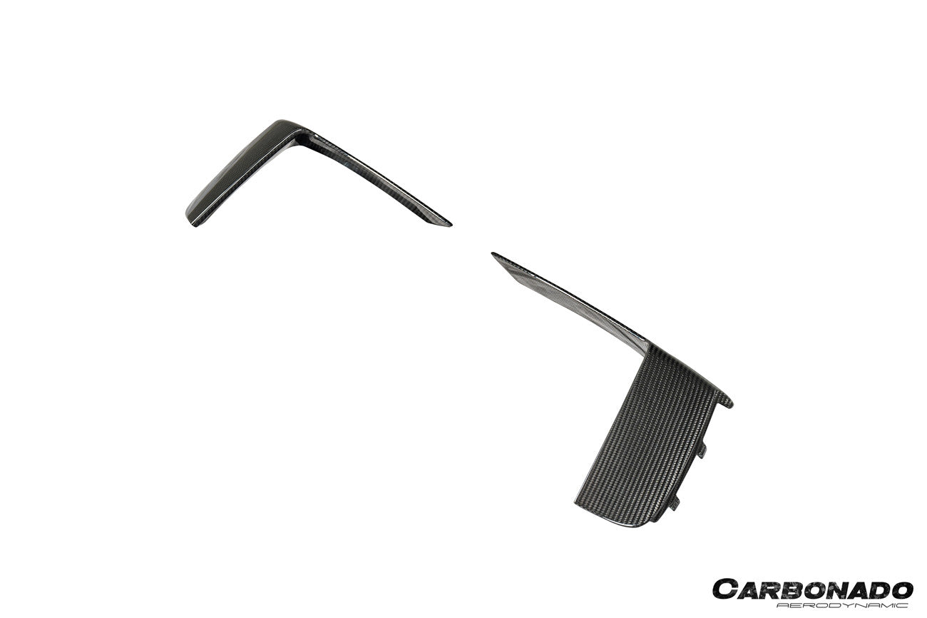 Molduras de luces de circulación diurna para parachoques delantero de fibra de carbono seco estilo OE Porsche 911 991.2 GT3 Carbonado 2017-2019