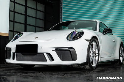 Molduras de luces de circulación diurna para parachoques delantero de fibra de carbono seco estilo OE Porsche 911 991.2 GT3 Carbonado 2017-2019