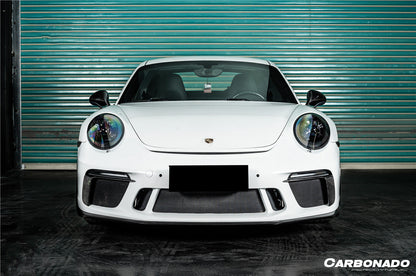 Molduras de luces de circulación diurna para parachoques delantero de fibra de carbono seco estilo OE Porsche 911 991.2 GT3 Carbonado 2017-2019