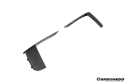 Molduras de luces de circulación diurna para parachoques delantero de fibra de carbono seco estilo OE Porsche 911 991.2 GT3 Carbonado 2017-2019