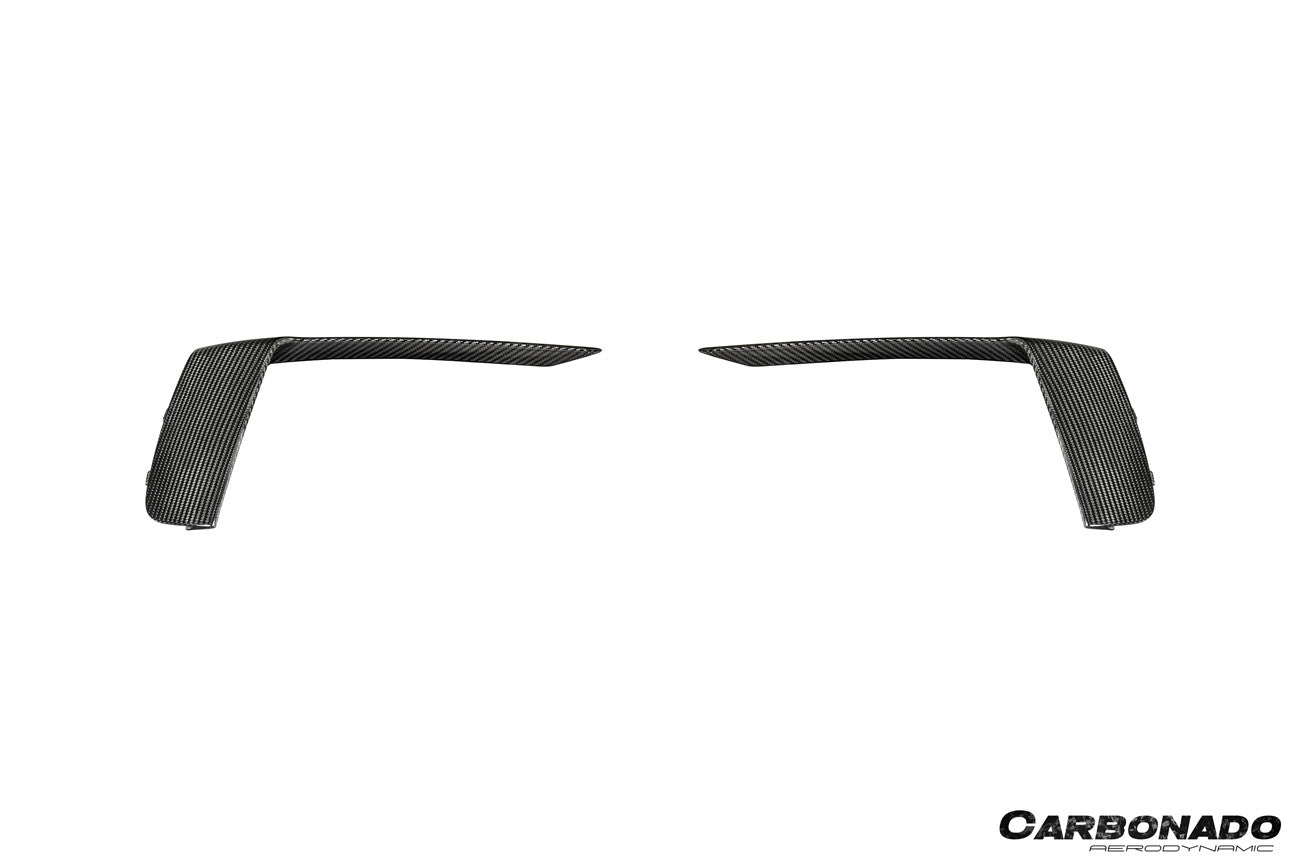 Molduras de luces de circulación diurna para parachoques delantero de fibra de carbono seco estilo OE Porsche 911 991.2 GT3 Carbonado 2017-2019