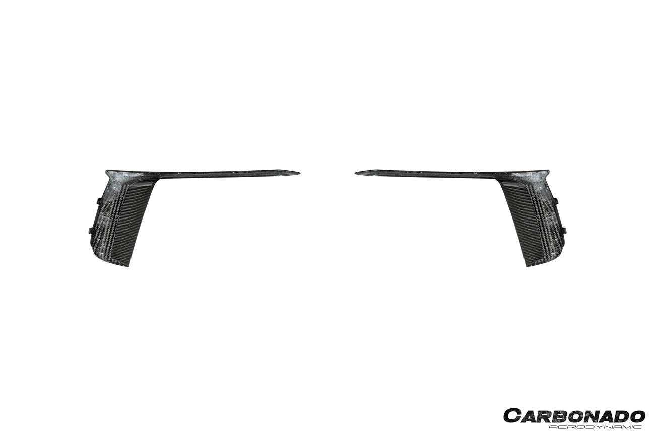 Molduras de luces de circulación diurna para parachoques delantero de fibra de carbono seco estilo OE Porsche 911 991.2 GT3 Carbonado 2017-2019