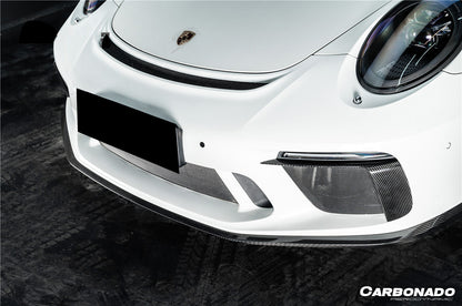 Molduras de luces de circulación diurna para parachoques delantero de fibra de carbono seco estilo OE Porsche 911 991.2 GT3 Carbonado 2017-2019