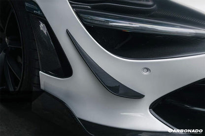 Carbonado Aero Autoclave Carbon Front Bumper Canards | 2017-2022 McLaren 720S Spider, 720S Coupe