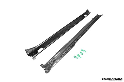 Faldones laterales de fibra de carbono seca estilo Porsche Panamera 976, 971 y 976SD Carbonado 2017-2025