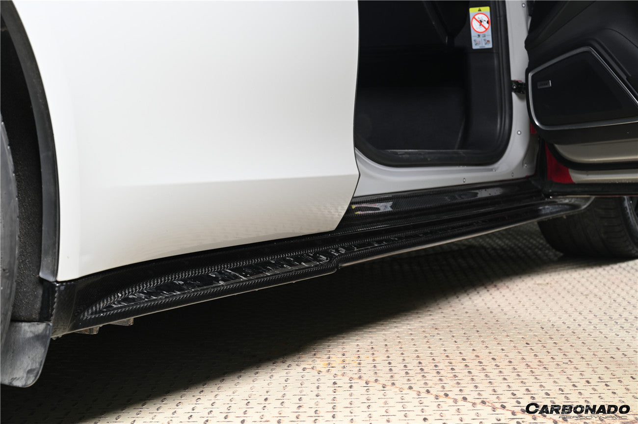 Faldones laterales de fibra de carbono seca estilo Porsche Panamera 976, 971 y 976SD Carbonado 2017-2025