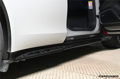 Faldones laterales de fibra de carbono seca estilo Porsche Panamera 976, 971 y 976SD Carbonado 2017-2025