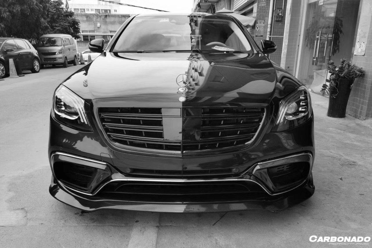 Carbonado 2018-2020 Mercedes Benz W222.2 S63 AMG BRS Style Carbon Fiber Front Lip