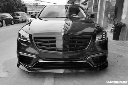 Carbonado 2018-2020 Mercedes Benz W222.2 S63 AMG BRS Style Carbon Fiber Front Lip