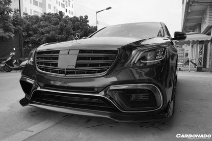 Carbonado 2018-2020 Mercedes Benz W222.2 S63 AMG BRS Style Carbon Fiber Front Lip