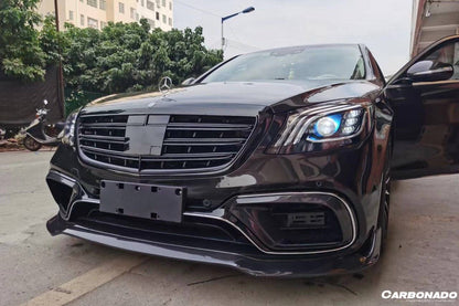 Carbonado 2018-2020 Mercedes Benz W222.2 S63 AMG BRS Style Carbon Fiber Front Lip