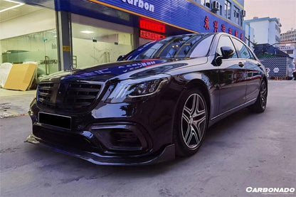 Carbonado 2018-2020 Mercedes Benz W222.2 S63 AMG BRS Style Carbon Fiber Front Lip