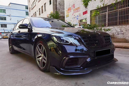 Carbonado 2018-2020 Mercedes Benz W222.2 S63 AMG BRS Style Carbon Fiber Front Lip