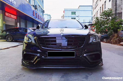 Carbonado 2018-2020 Mercedes Benz W222.2 S63 AMG BRS Style Carbon Fiber Front Lip