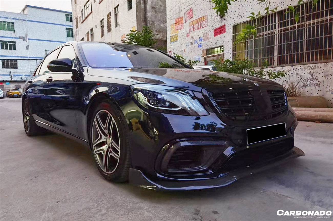 Carbonado 2018-2020 Mercedes Benz W222.2 S63 AMG BRS Style Carbon Fiber Front Lip