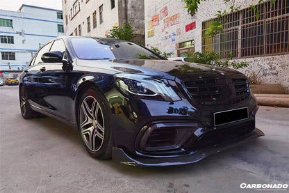 Carbonado 2018-2020 Mercedes Benz W222.2 S63 AMG BRS Style Carbon Fiber Front Lip