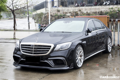 Carbonado 2018-2020 Mercedes Benz W222.2 S63 AMG BRS Style Carbon Fiber Front Lip