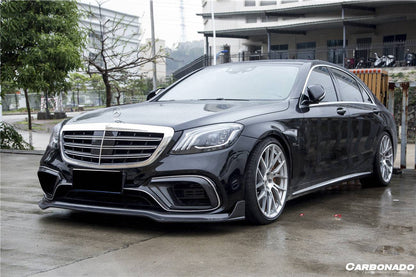 Carbonado 2018-2020 Mercedes Benz W222.2 S63 AMG BRS Style Carbon Fiber Front Lip