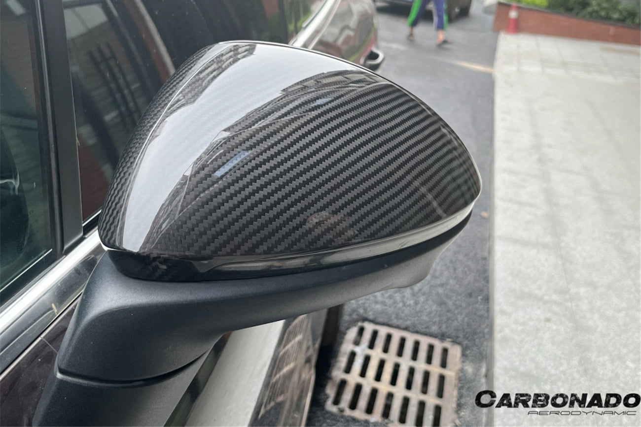 Carbonado 2018-2025 Porsche Cayenne 9Y0 9YA 9YB TKT Style Autoclave Carbon Fiber Mirror Housing Replacement | Fits Cayenne S, Cayenne Coupé, E-Hybrid, GTS, Turbo LHD