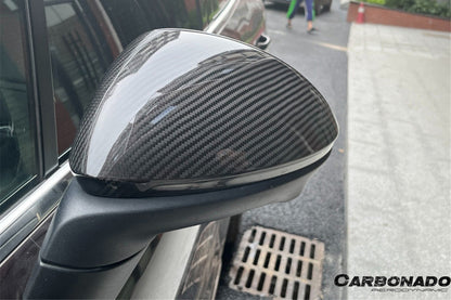 Carbonado 2018-2025 Porsche Cayenne 9Y0 9YA 9YB TKT Style Autoclave Carbon Fiber Mirror Housing Replacement | Fits Cayenne S, Cayenne Coupé, E-Hybrid, GTS, Turbo LHD