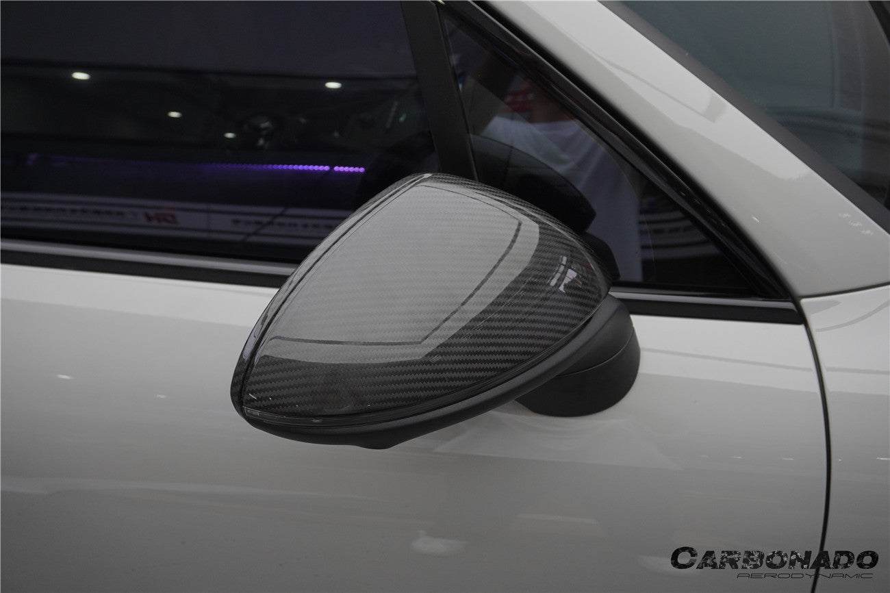 Carbonado 2018-2025 Porsche Cayenne 9Y0 9YA 9YB TKT Style Autoclave Carbon Fiber Mirror Housing Replacement | Fits Cayenne S, Cayenne Coupé, E-Hybrid, GTS, Turbo LHD