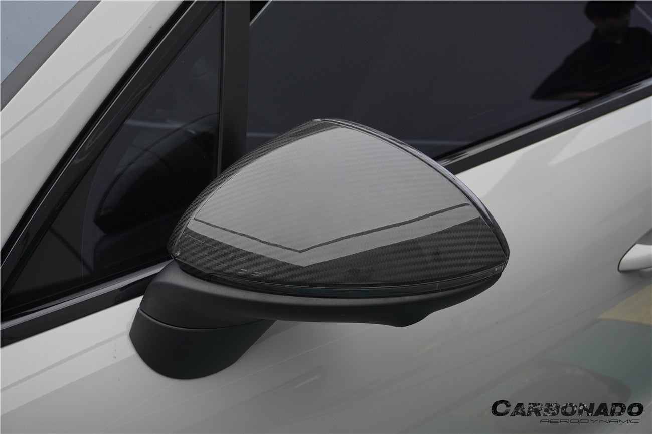 Carbonado 2018-2025 Porsche Cayenne 9Y0 9YA 9YB TKT Style Autoclave Carbon Fiber Mirror Housing Replacement | Fits Cayenne S, Cayenne Coupé, E-Hybrid, GTS, Turbo LHD