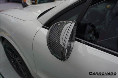 Carbonado 2018-2025 Porsche Cayenne 9Y0 9YA 9YB TKT Style Autoclave Carbon Fiber Mirror Housing Replacement | Fits Cayenne S, Cayenne Coupé, E-Hybrid, GTS, Turbo LHD