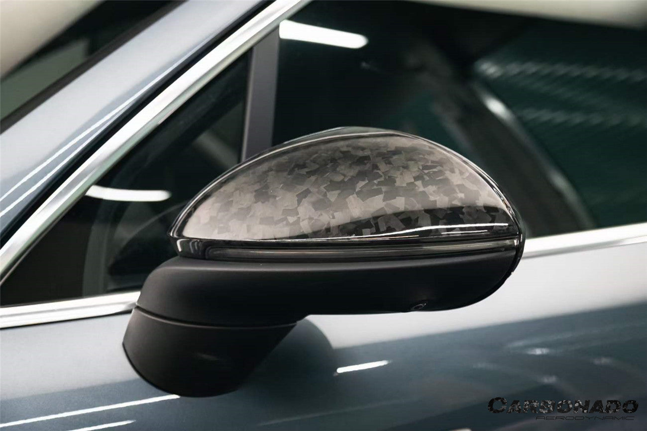 Carbonado 2018-2025 Porsche Cayenne 9Y0 9YA 9YB TKT Style Autoclave Carbon Fiber Mirror Housing Replacement | Fits Cayenne S, Cayenne Coupé, E-Hybrid, GTS, Turbo LHD