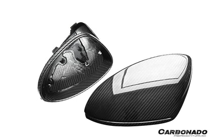 Carbonado 2018-2025 Porsche Cayenne 9Y0 9YA 9YB TKT Style Autoclave Carbon Fiber Mirror Housing Replacement | Fits Cayenne S, Cayenne Coupé, E-Hybrid, GTS, Turbo LHD