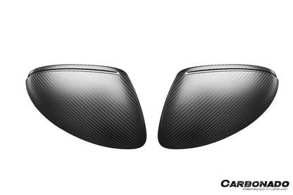 Carbonado 2018-2025 Porsche Cayenne 9Y0 9YA 9YB TKT Style Autoclave Carbon Fiber Mirror Housing Replacement | Fits Cayenne S, Cayenne Coupé, E-Hybrid, GTS, Turbo LHD