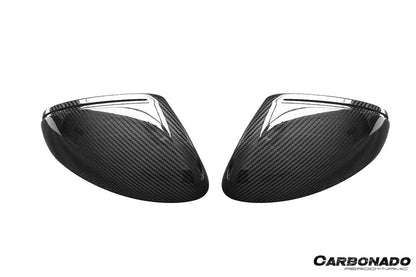 Carbonado 2018-2025 Porsche Cayenne 9Y0 9YA 9YB TKT Style Autoclave Carbon Fiber Mirror Housing Replacement | Fits Cayenne S, Cayenne Coupé, E-Hybrid, GTS, Turbo LHD