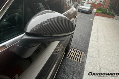 Carbonado 2018-2025 Porsche Cayenne 9Y0 9YA 9YB TKT Style Autoclave Carbon Fiber Mirror Housing Replacement | Fits Cayenne S, Cayenne Coupé, E-Hybrid, GTS, Turbo LHD
