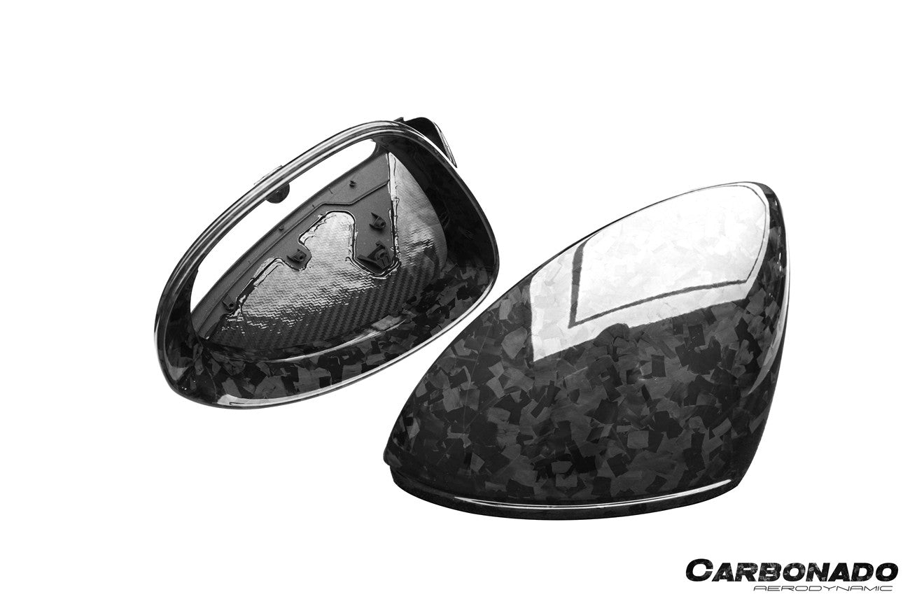 Carbonado 2018-2025 Porsche Cayenne 9Y0 9YA 9YB TKT Style Autoclave Carbon Fiber Mirror Housing Replacement | Fits Cayenne S, Cayenne Coupé, E-Hybrid, GTS, Turbo LHD