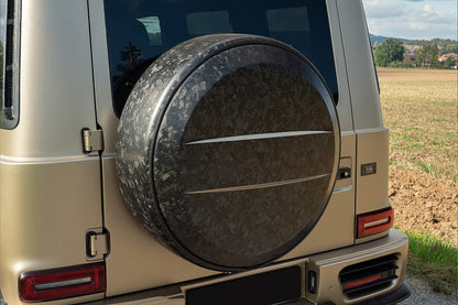 Reemplazo de rueda de repuesto de fibra de carbono seca estilo MSY para Mercedes Benz G63 AMG G550 W464 W465 G-Wagon Carbonado 2018 en adelante