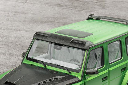 Alerón delantero de techo de fibra de carbono seco estilo MSY para Mercedes Benz G63 AMG G550 W464 W465 G-Wagon Carbonado 2018 en adelante