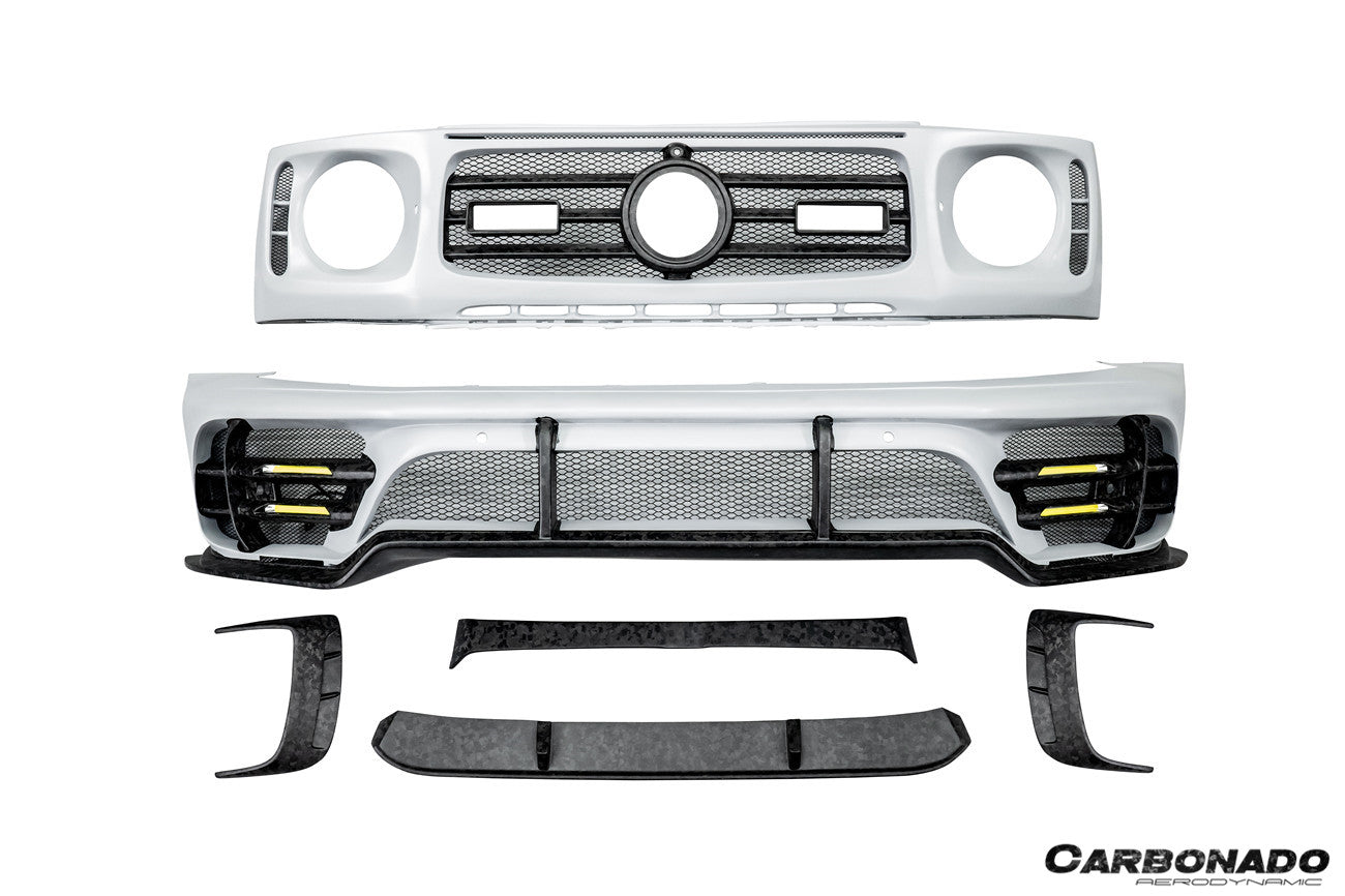 Kit de carrocería ancha estilo MSY para Mercedes Benz G63 AMG G550 W464 G-Wagon Carbonado 2018-2024