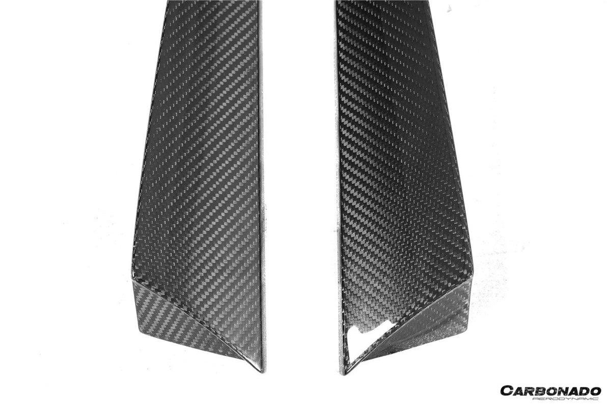 Molduras laterales de fibra de carbono seca para ventanas traseras Porsche 9Y0 9YB Cayenne S GTS E-Hybrid Coupé Carbonado 2018-2025 (solo estilo KT)