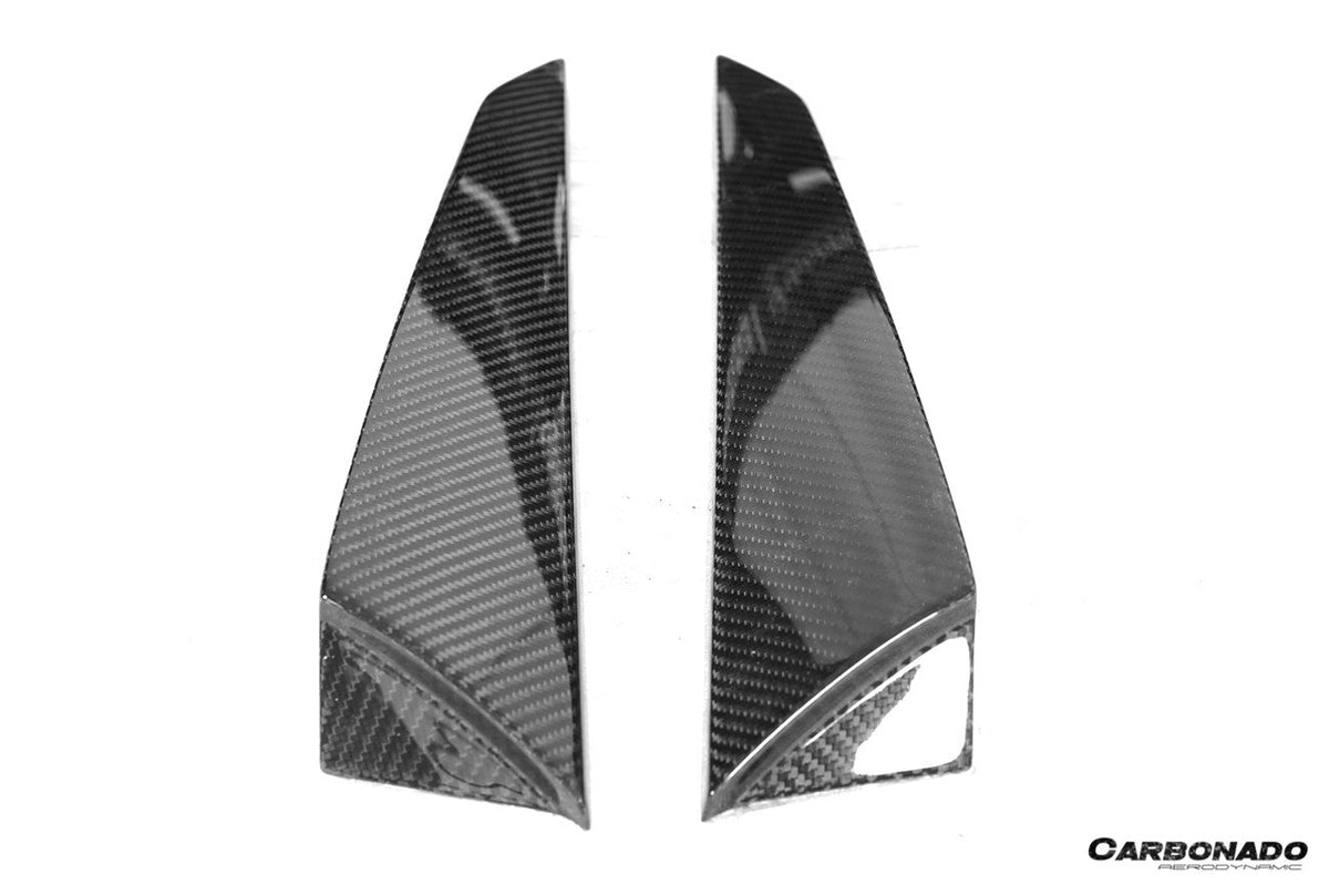 Molduras laterales de fibra de carbono seca para ventanas traseras Porsche 9Y0 9YB Cayenne S GTS E-Hybrid Coupé Carbonado 2018-2025 (solo estilo KT)