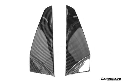 Molduras laterales de fibra de carbono seca para ventanas traseras Porsche 9Y0 9YB Cayenne S GTS E-Hybrid Coupé Carbonado 2018-2025 (solo estilo KT)