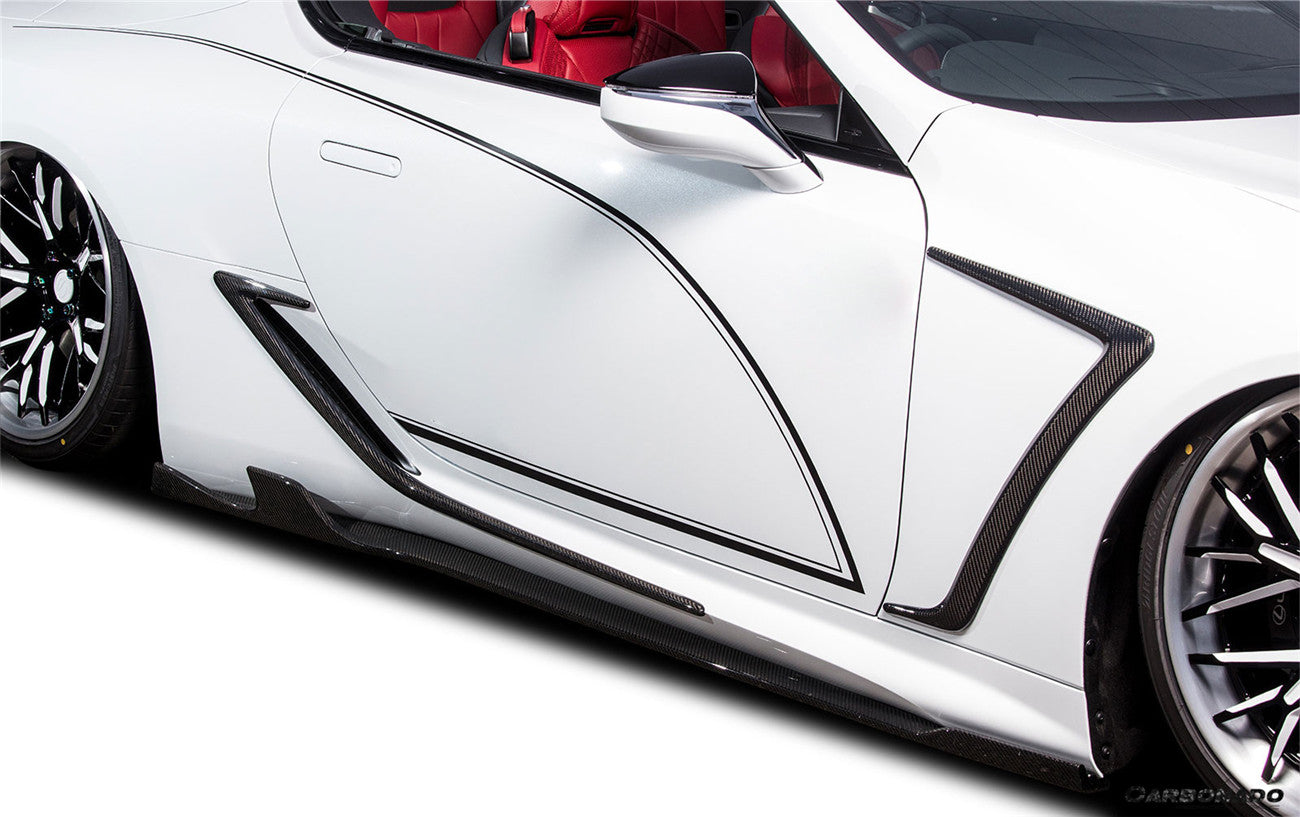 Carbonado Aero Carbon Fiber Side Skirts Canards Carbonado (RW) | 2018-2026 Lexus LC500, LC500H