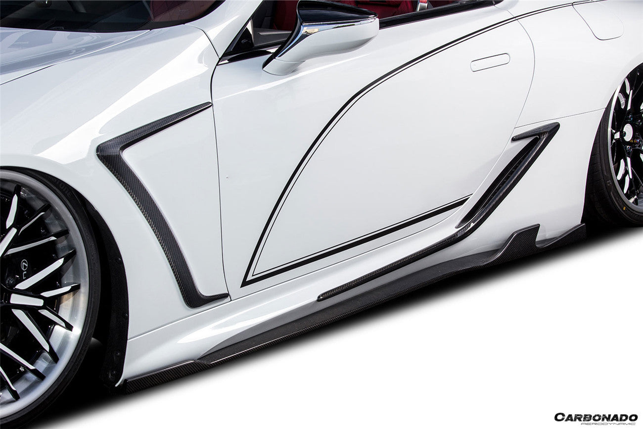 Carbonado Aero Carbon Fiber Side Skirts Canards Carbonado (RW) | 2018-2026 Lexus LC500, LC500H