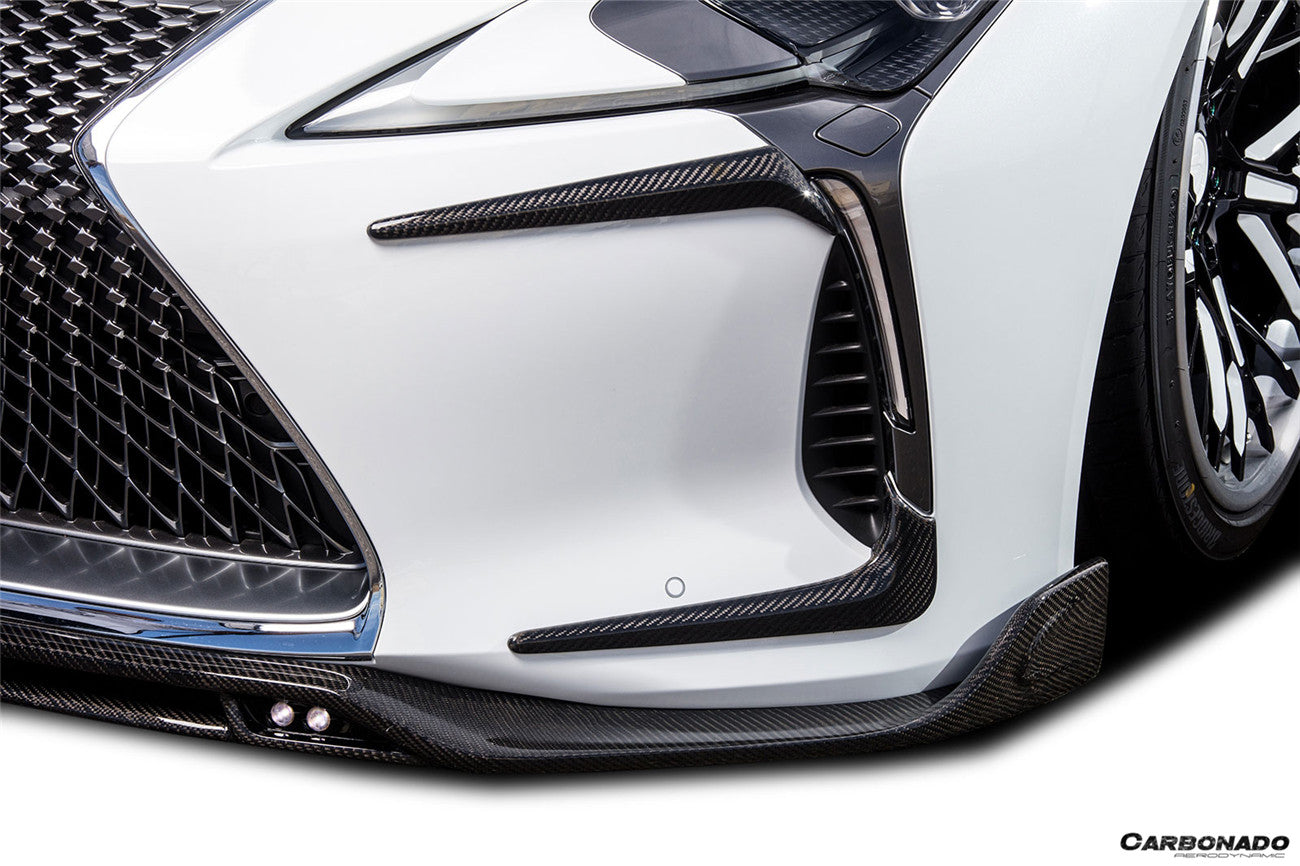 2018-2026 Lexus Autoclave Carbon Fiber Front Lip With LED Light Carbonado (RW) Fits :LC500, LC500H