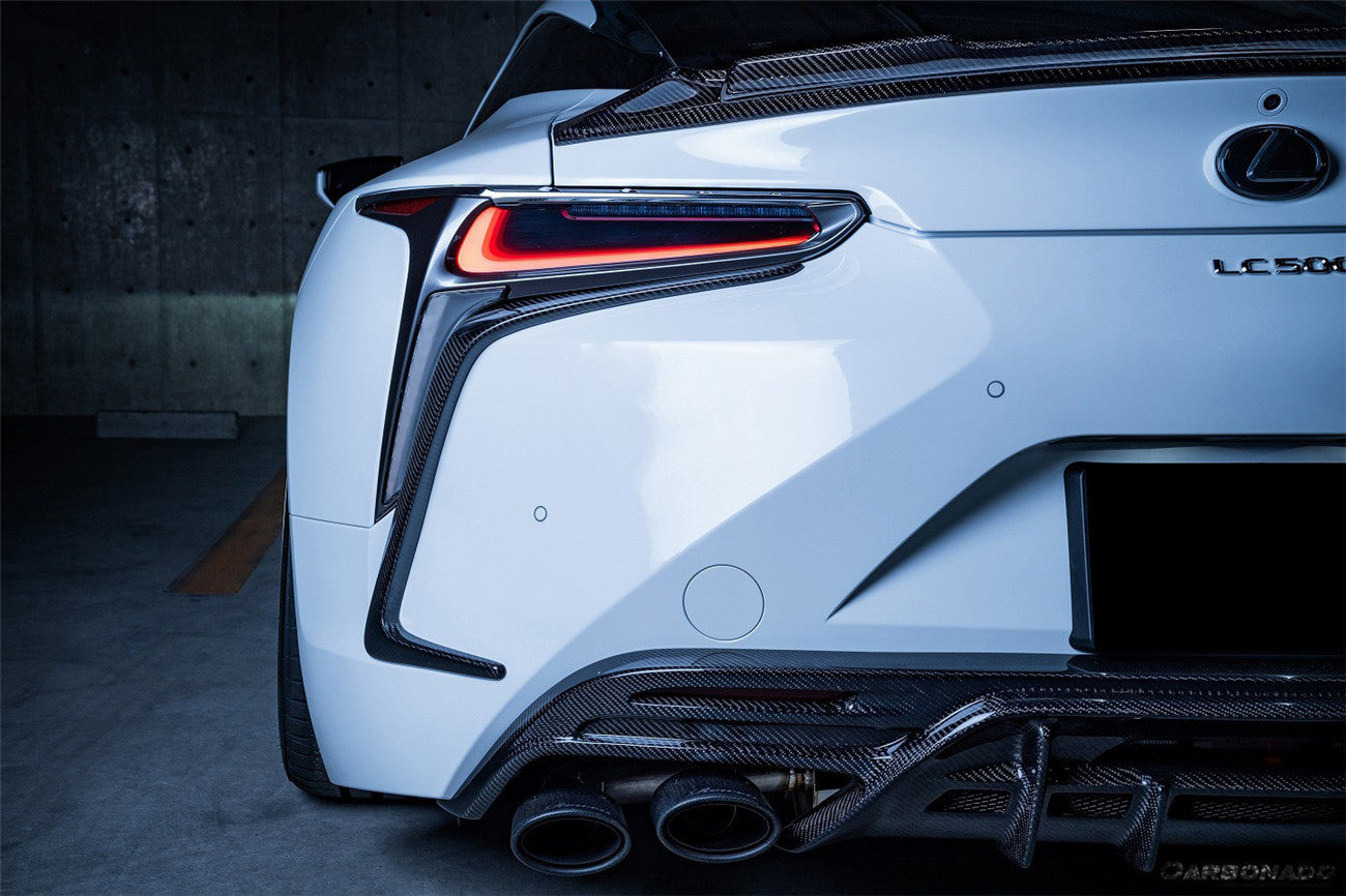 Carbonado Aero Carbon Fiber Rear Bumper Trims Carbonado (RW) | 2018-2026 Lexus LC500, LC500H