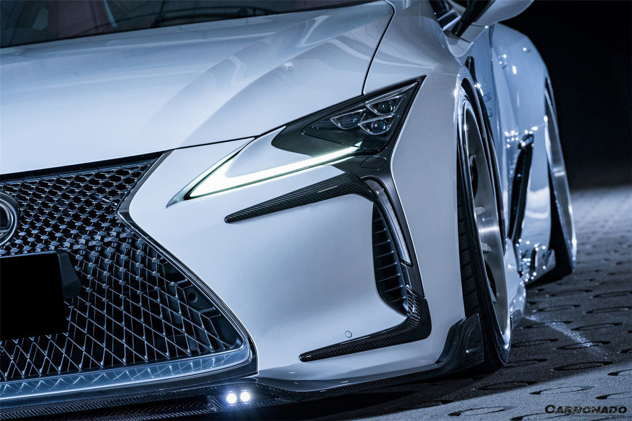 Carbonado Aero Carbon Fiber Front Bumper Canards Carbonado (RW) | 2018-2026 Lexus LC500, LC500H
