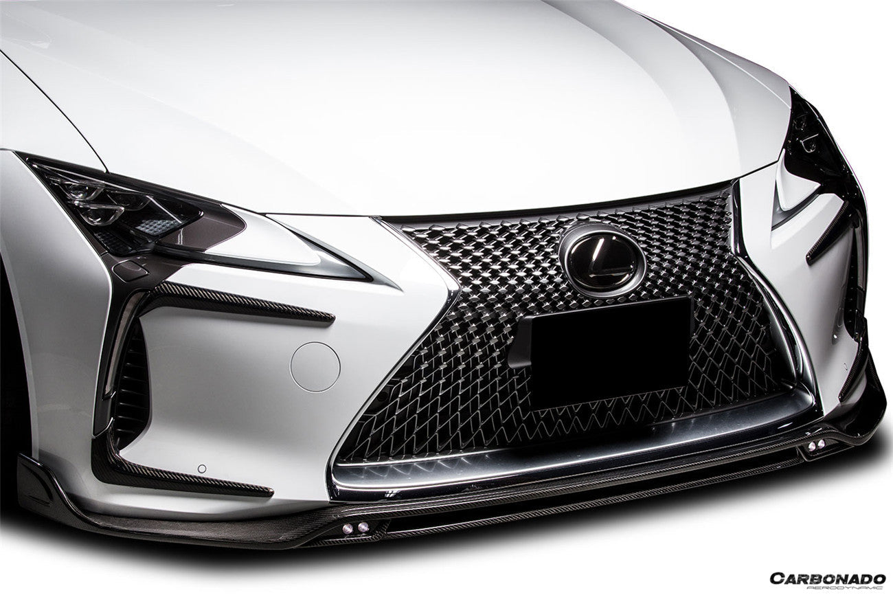 2018-2026 Lexus Autoclave Carbon Fiber Front Lip With LED Light Carbonado (RW) Fits :LC500, LC500H