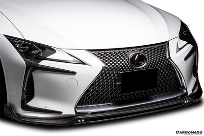 2018-2026 Lexus Autoclave Carbon Fiber Front Lip With LED Light Carbonado (RW) Fits :LC500, LC500H
