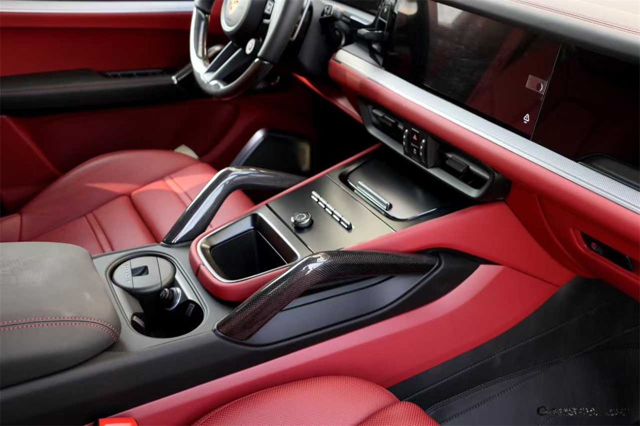 Carbonado 2018-2026 Porsche Cayenne 9Y0 OE Style Autoclave Carbon Fiber Inner Door Handle | Fits S, Coupé, E-Hybrid, GTS, Turbo, Turbo GT